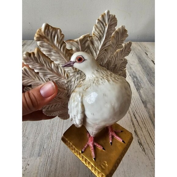 Nymphenburg vintage pigeon bird AS IS fantail statue figurine 962 as is - Picture 7 of 10